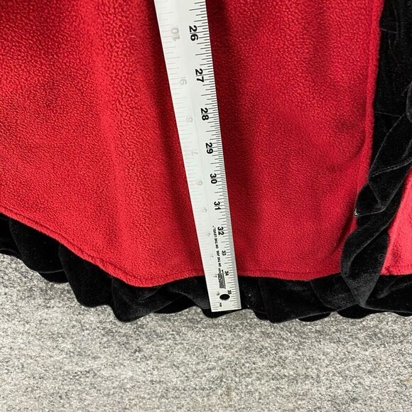 LeModa Jacket Women M Medium Red 3/4 Sleeve Fleece Open Front Pockets Casual - Picture 6 of 7